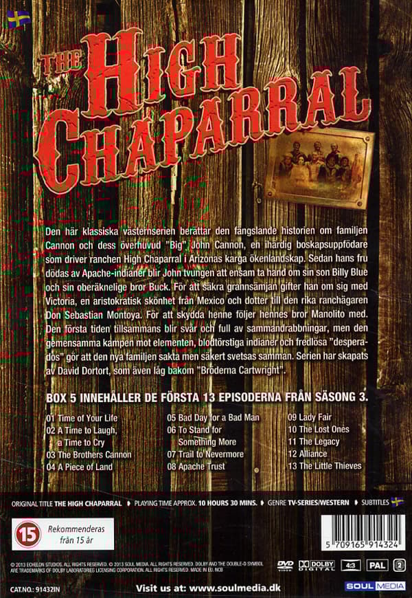 High Chaparral / Box 5 (4 DVD)