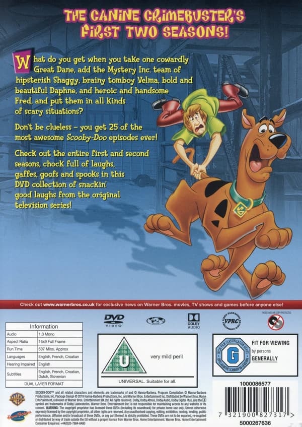 Scooby-Doo / Where are you! Säsong 1+2 (Ej text) (4 DVD)
