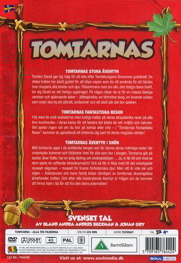 Tomtarnas samlade äventyr - 3 filmer (3 DVD)