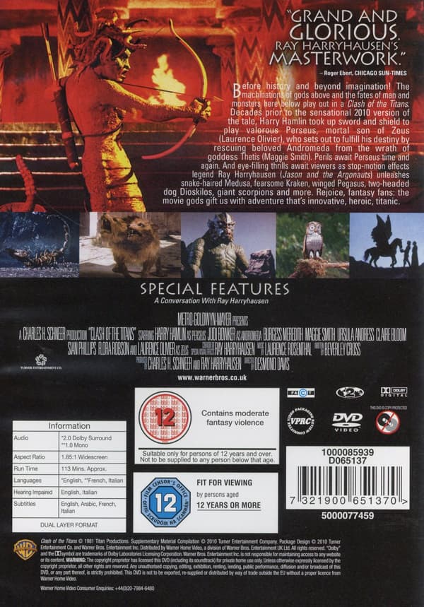 Clash of the Titans 1981 (Ej svensk text) (DVD)