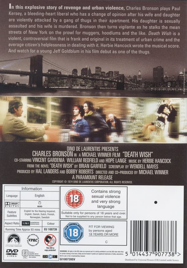 Death wish 1 (DVD)