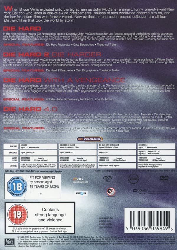 Die hard 1-4 (4 DVD)