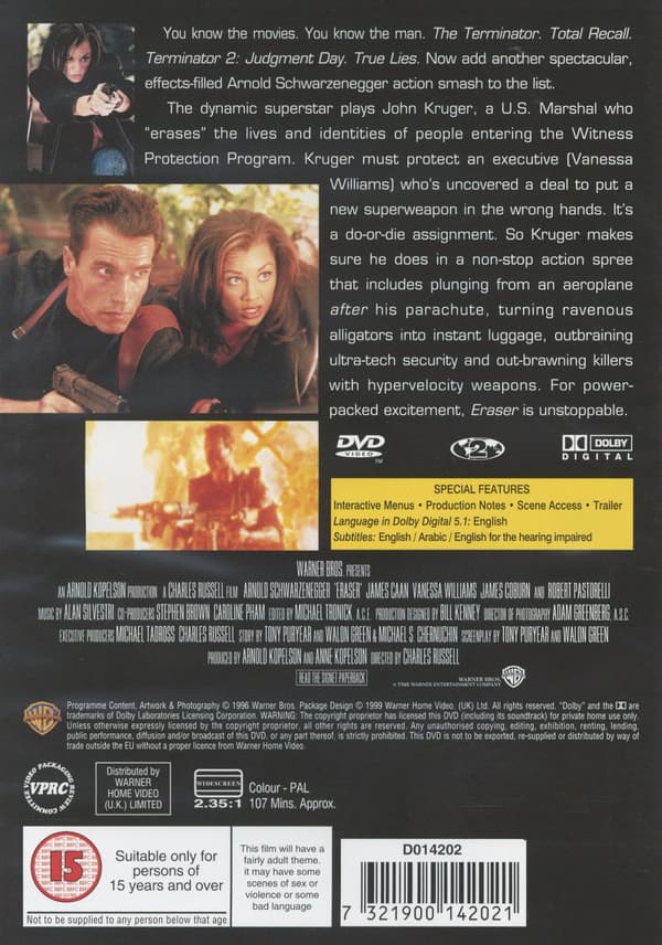 Eraser (Ej svensk text) (DVD)