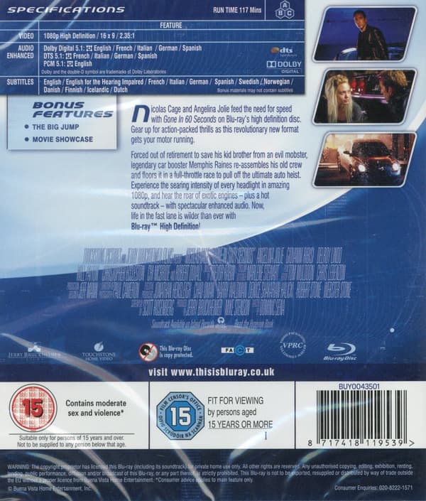 Gone in 60 seconds (Blu-ray)