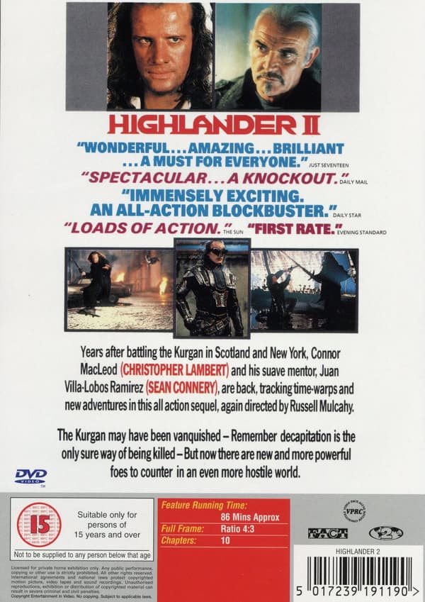 Highlander 2 (Ej svensk text) (DVD)