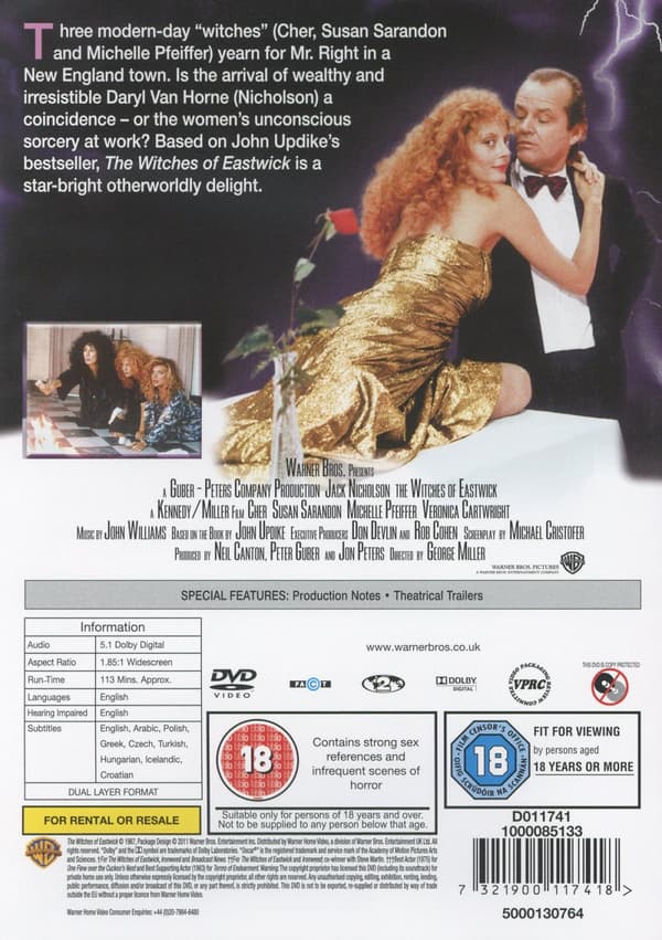 Häxorna i Eastwick (Ej svensk text) (DVD)