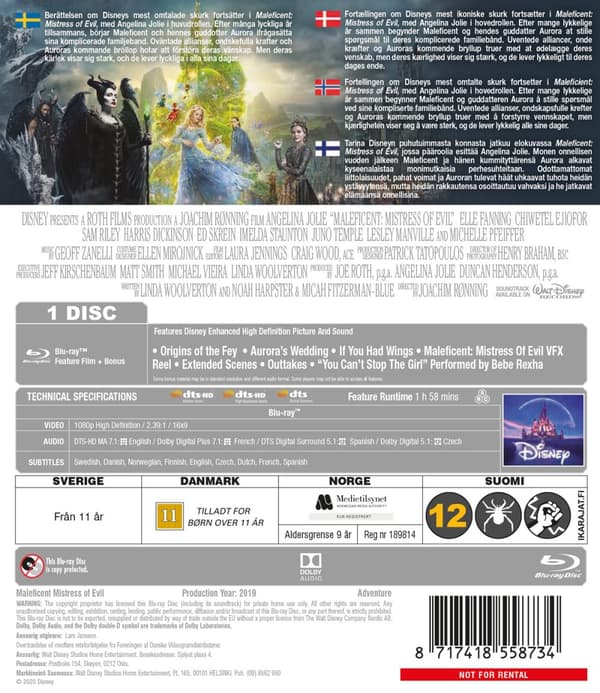 Maleficent 2 - Ondskans härskarinna (Blu-ray)