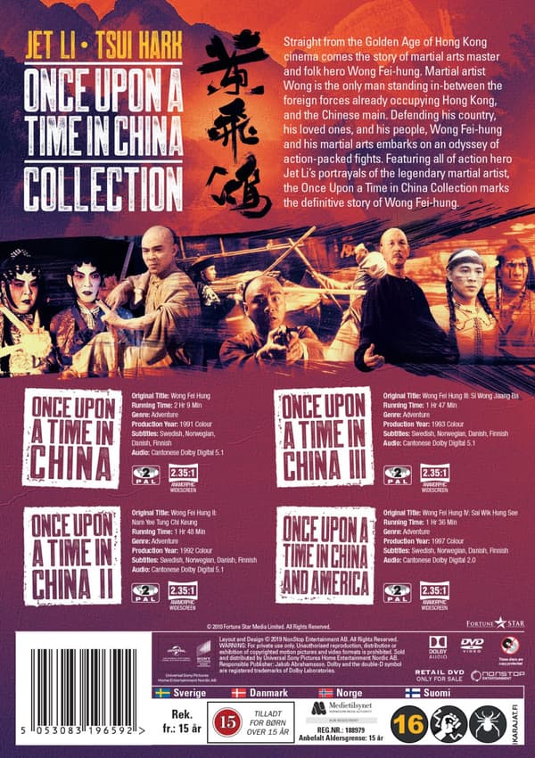 Once upon a time in China 1-4 (4 DVD)
