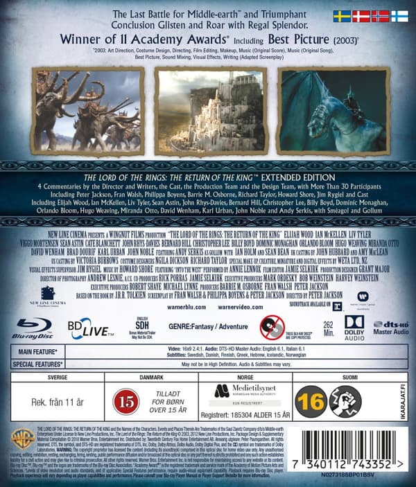 Sagan om konungens återkomst / Extended (2 Blu-ray)