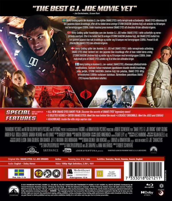 Snake Eyes - G.I. Joe Origins (Blu-ray)