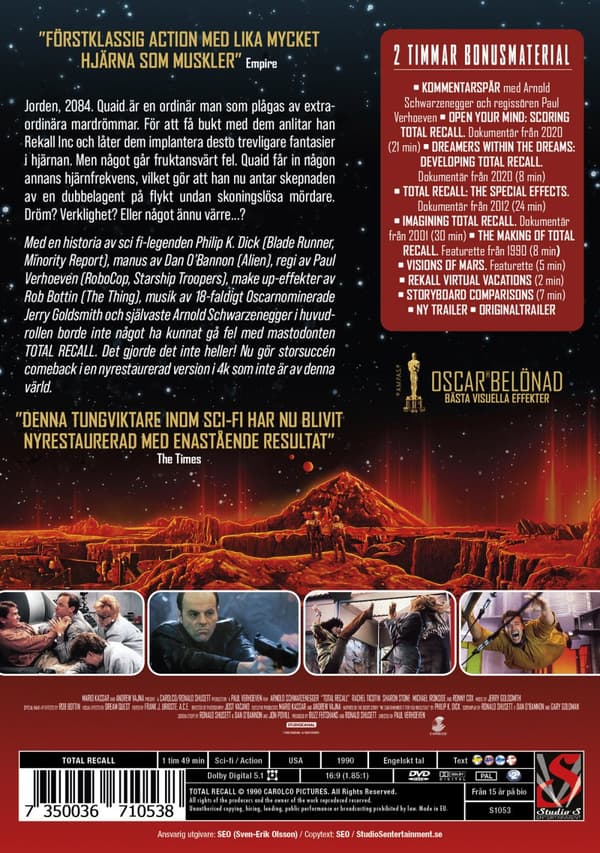 Total Recall - Digitalt restaurerad (DVD)