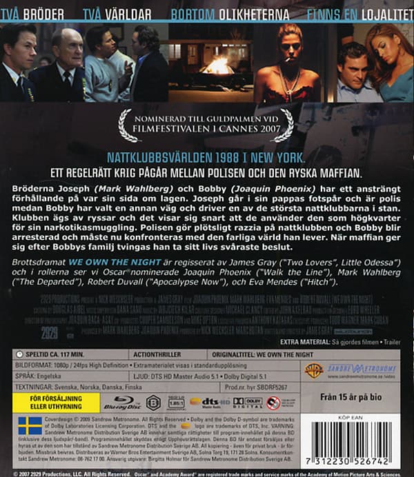 We own the night (Blu-ray)