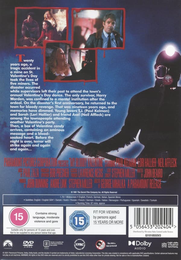 Blodiga hjärtans dag / My Bloody Valentine 1981 (DVD)