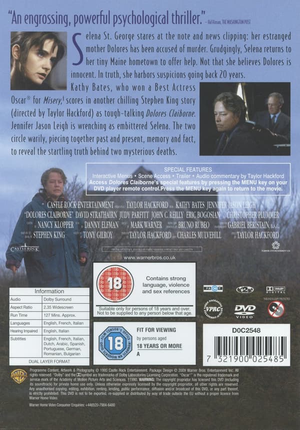 Dolores Claiborne (Ej svensk text) (DVD)