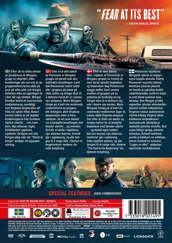 Fear the walking dead / Säsong 6 (5 DVD)