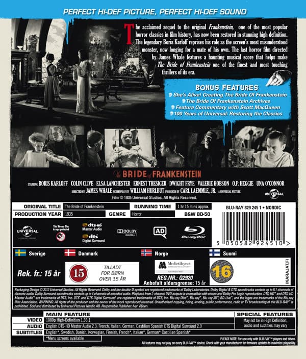 Frankenstein - The bride of Frankenstein (Blu-ray)
