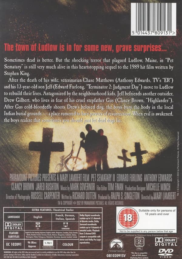 Jurtjyrkogården 2 (Stephen King) (DVD)