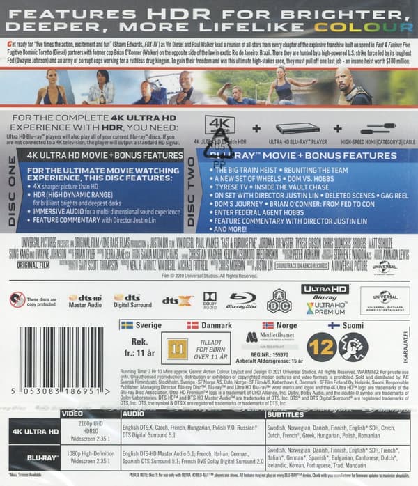Fast & Furious 5 (4K Ultra HD + Blu-ray)