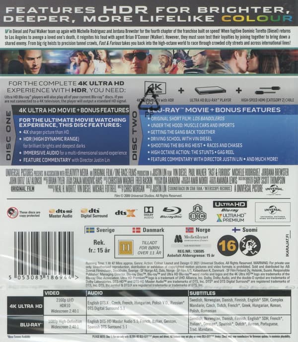 Fast & Furious 4 (4K Ultra HD + Blu-ray)