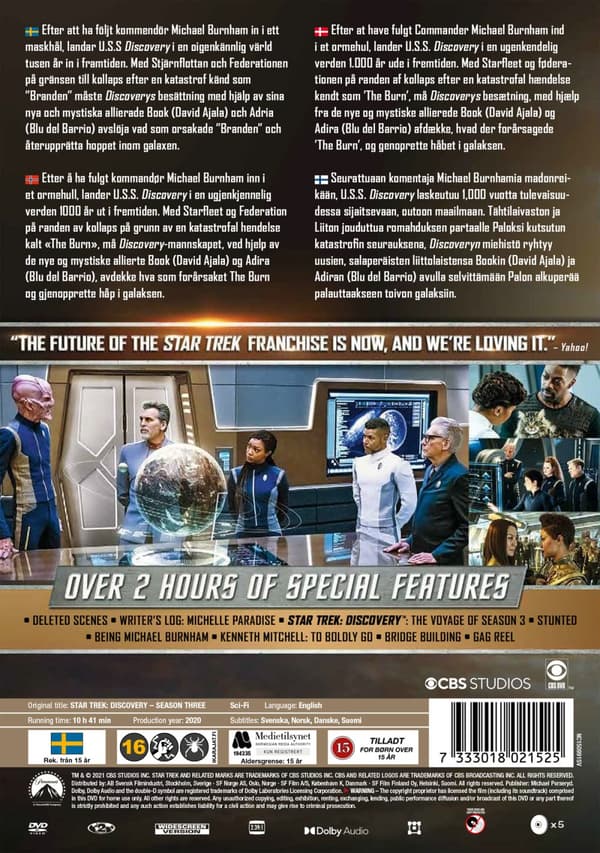 Star Trek / Discovery / Säsong 3 (5 DVD)