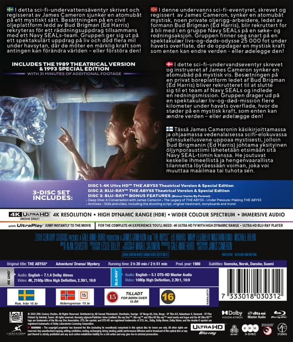 Avgrunden - The Abyss (4K Ultra HD + 2 Blu-ray)
