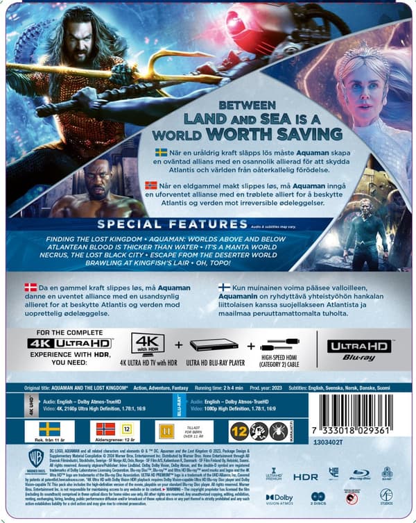 Aquaman and the Lost Kingdom - Ltd Steelbook ICE (4K Ultra HD + Blu-ray)