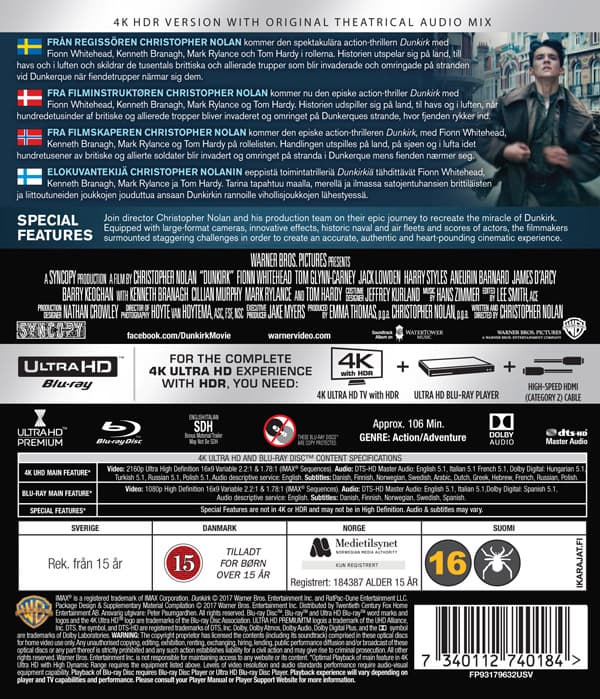 Dunkirk (4K Ultra HD + Blu-ray)