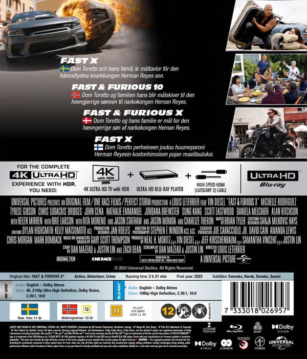 Fast & Furious 10 (Fast X) (4K Ultra HD + Blu-ray)