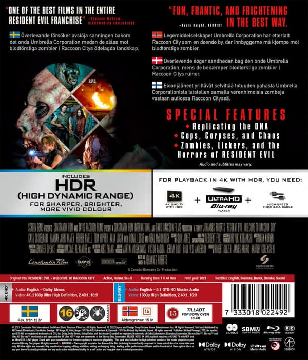 Resident evil / Welcome to Raccoon City (4K Ultra HD + Blu-ray)