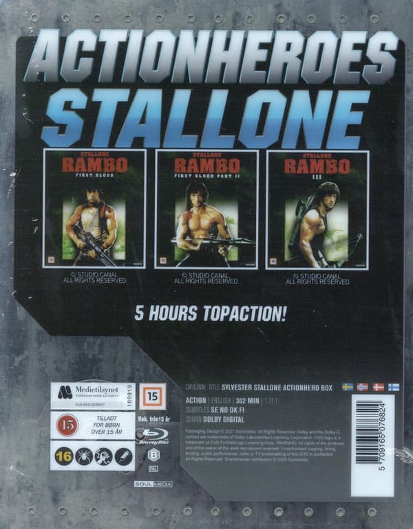 Rambo 1-3 / Sylvester Stallone - Ltd Steelbook (3 Blu-ray)