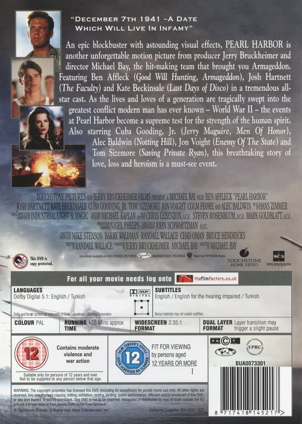Pearl Harbor (Ej svensk text) (DVD)