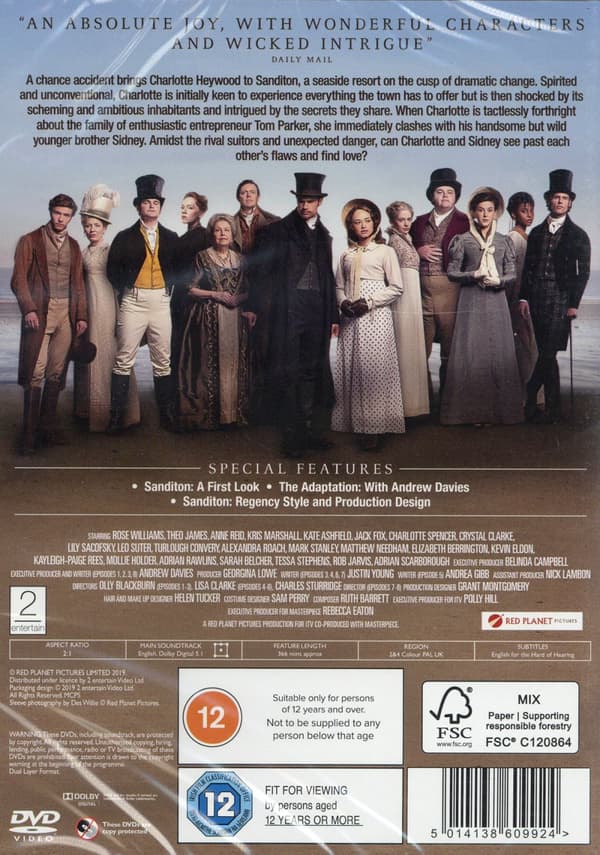 Sanditon: Säsong 1 (Ej svensk text) (2 DVD)