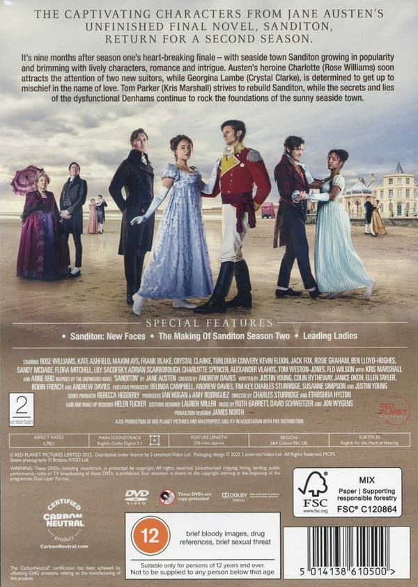 Sanditon: Säsong 2 (Ej svensk text) (2 DVD)