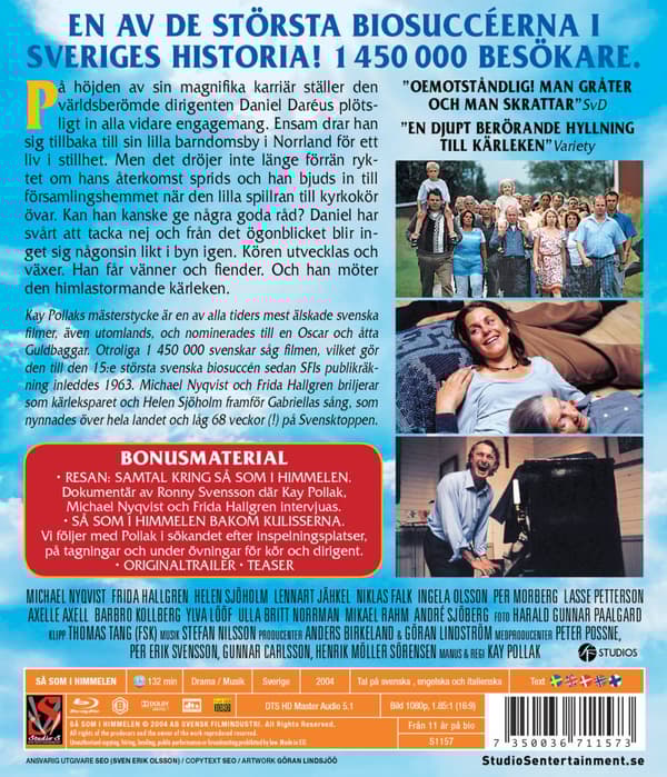 Så som i himmelen (Nyscannad version) (Blu-ray)