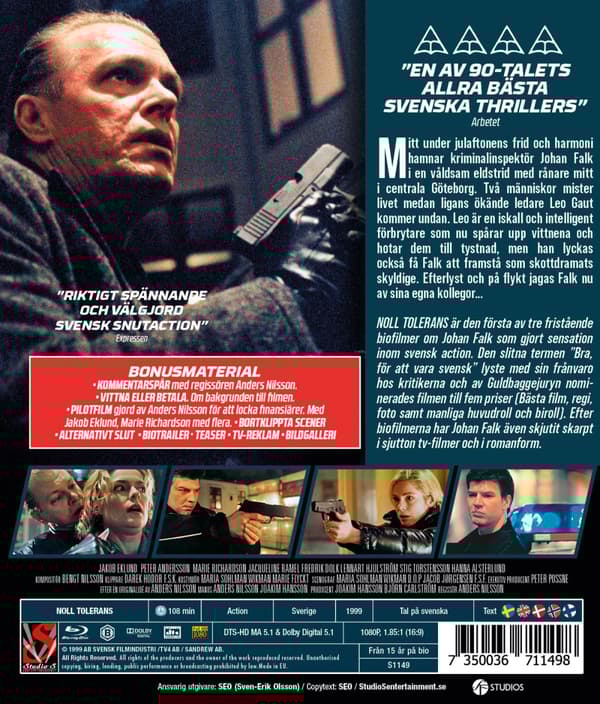 Noll tolerans - Digitalt restaurerad (Blu-ray)