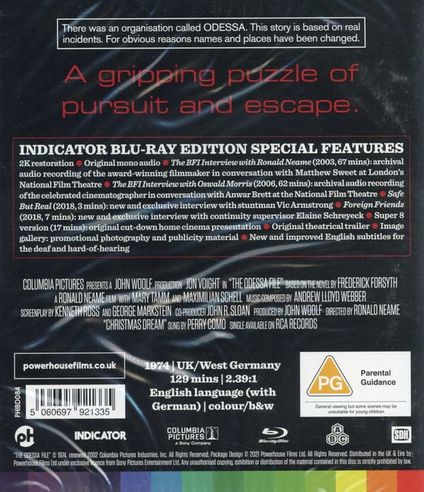 Täcknamn Odessa (Ej svensk text) (Blu-ray)