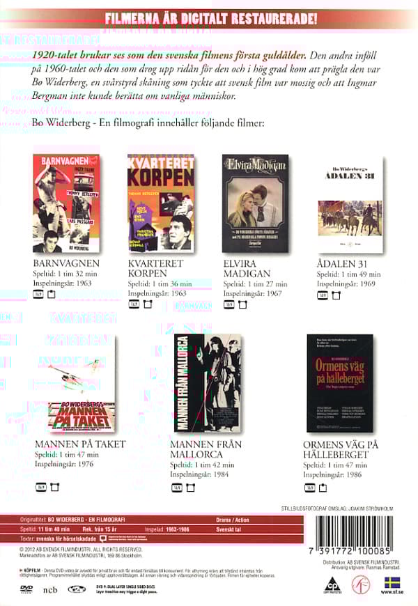 Bo Widerberg / 7 filmer - En filmografi (7 DVD)