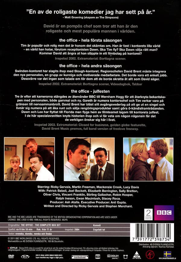 The Office / Säsong 1+2 + Julfesten (5 DVD)