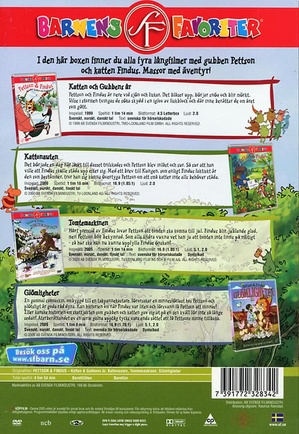 Pettson & Findus - 4 Filmer (4 DVD)
