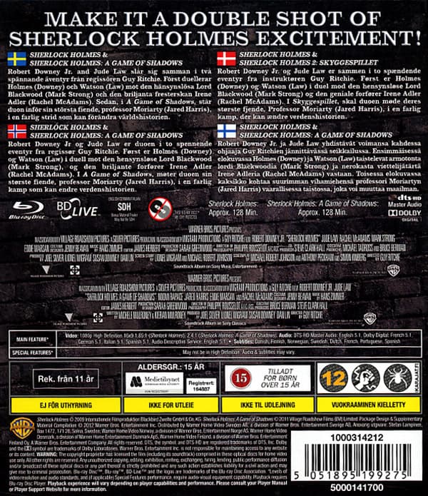 Sherlock Holmes 1+2 / Limiterad (2 Blu-ray)