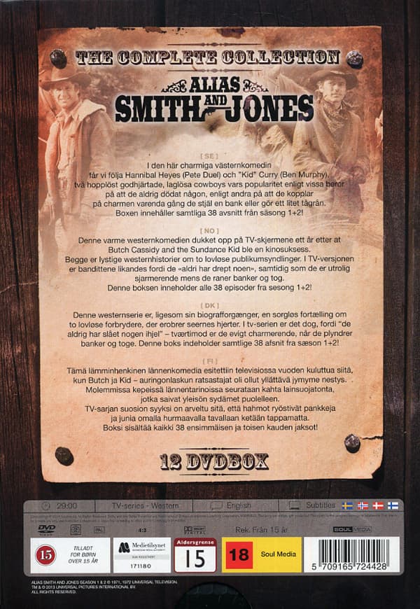 Alias Smith & Jones / Säsong 1+2 Ltd (12 DVD)