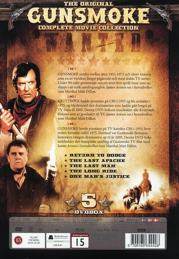 Krutrök / Gunsmoke / Complete movie collection (5 DVD)