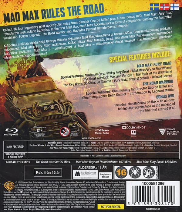 Mad Max 1-4 (5 Blu-ray)