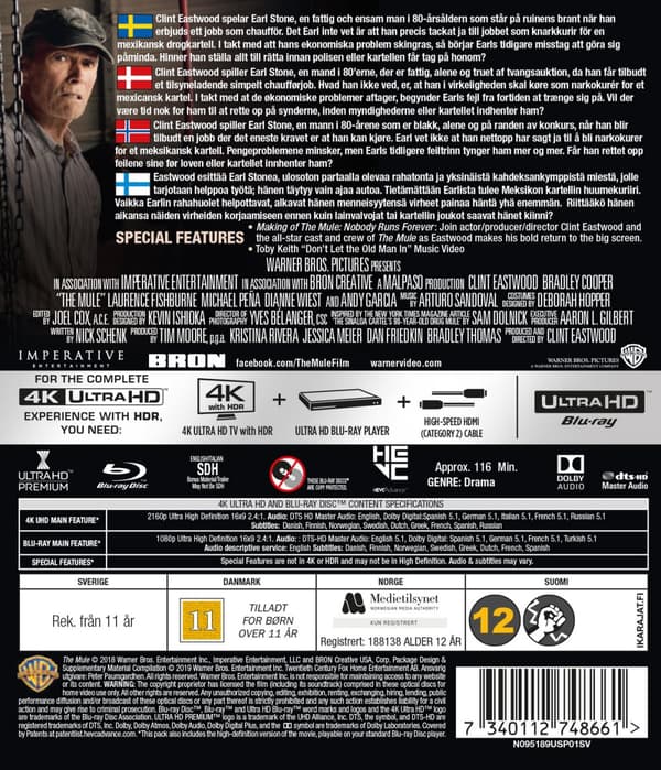 Clint Eastwood / The Mule (4K Ultra HD + Blu-ray)
