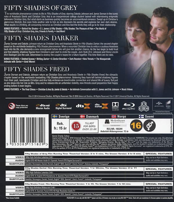 Fifty shades 1-3 (3 Blu-ray)