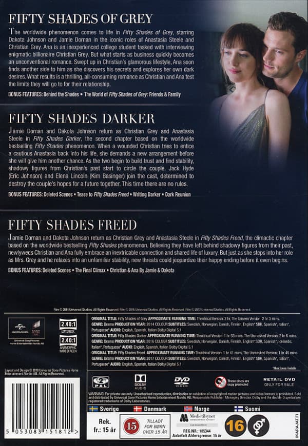 Fifty shades 1-3 (3 DVD)