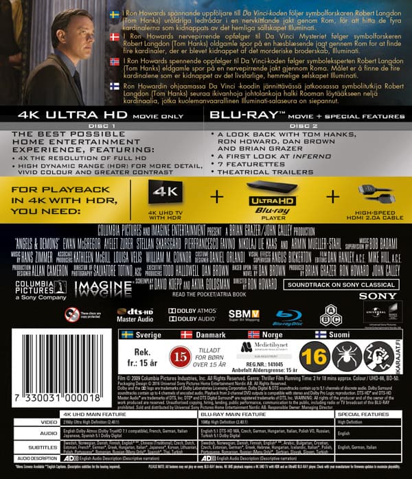 Änglar och demoner (4K Ultra HD + Blu-ray)