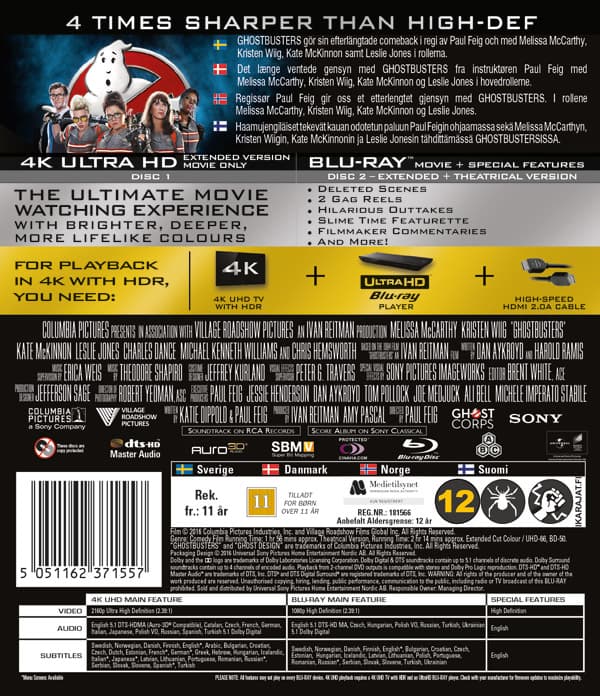 Ghostbusters - 2016 / Extended edition (4K Ultra HD + Blu-ray)