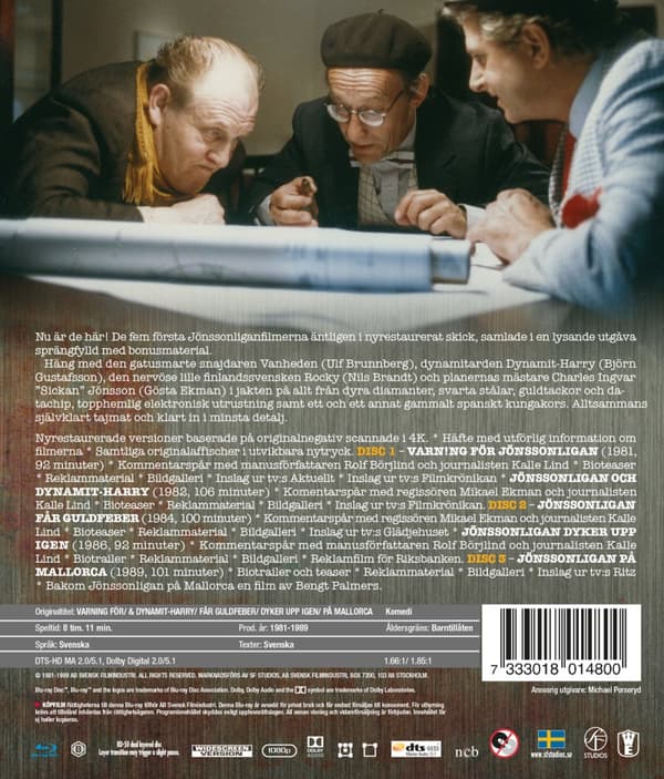 Jönssonligan / 5 filmer 1981-89 - Nyrestaurerade (3 Blu-ray)