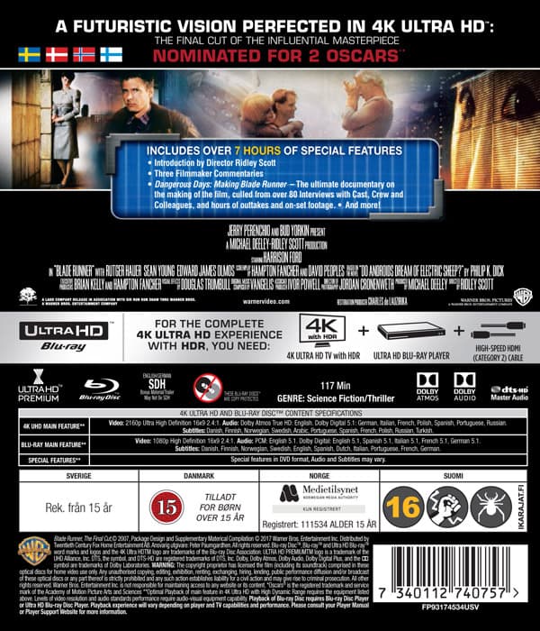 Blade Runner: The Final Cut (4K Ultra HD + Blu-ray)
